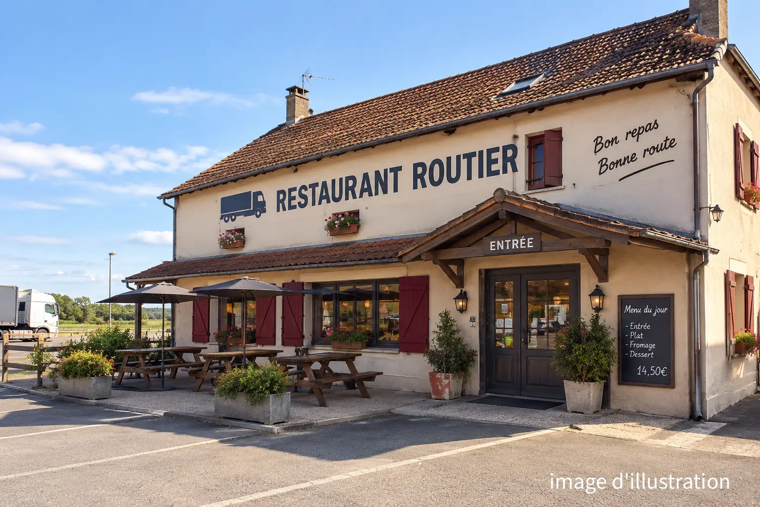 RESTAURANT ROUTIER SUR AXE PASSANT - Image